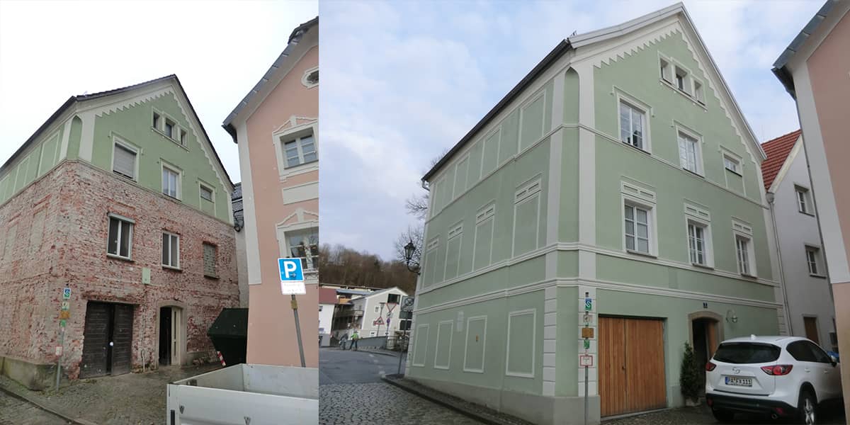 Aufnahme der Sanierung des Pustethauses in Passau